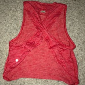 LULULEMON cross back red tank top